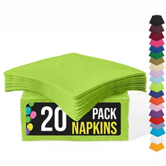 Lime Green Luncheon Napkins | 6.75 in. X 6.75 in. | 20 Count