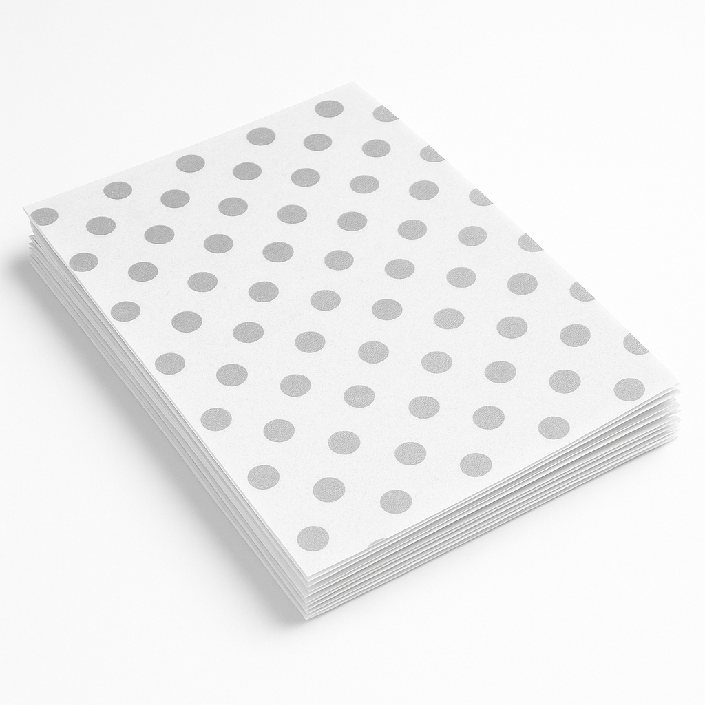 Silver Dot Pattern Tissue Paper - 8 Count