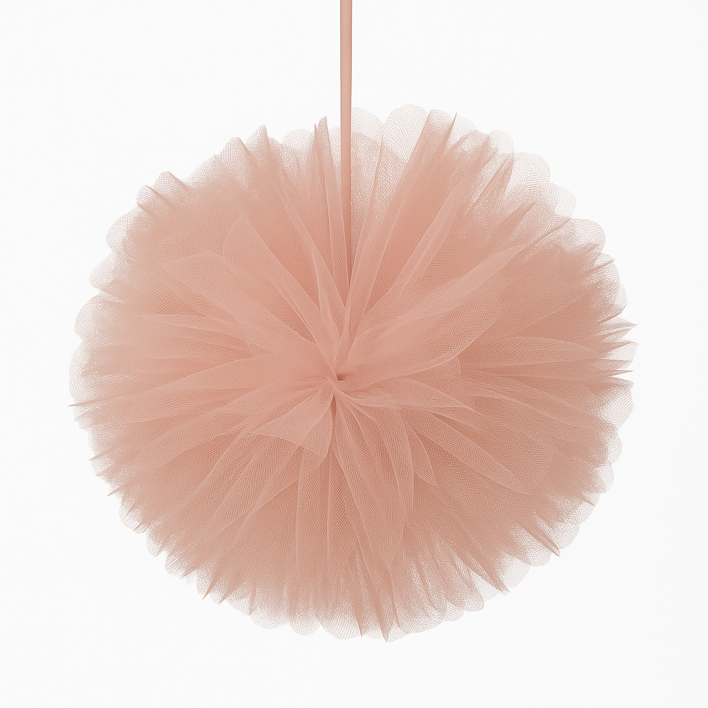 Elegant Love and Leaves Tulle Pom Pom Wedding Decoration