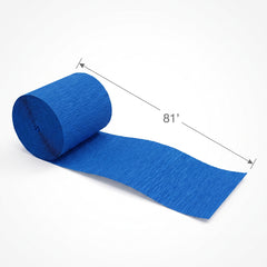 Royal Blue Crepe Streamers - 81ft