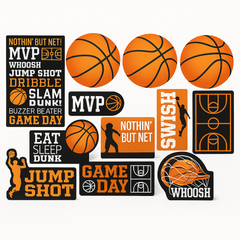 Basketball "Nothin' But Net" Wall & Table Cutouts, 12-Pack