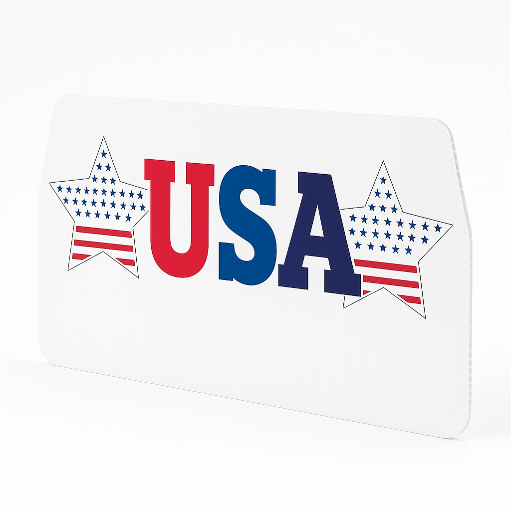 Patriotic USA Corrugated Yard Sign