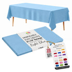 Light Blue Plastic Table Cover | 54 in. x 108 in.