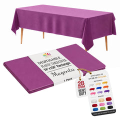 Magenta Plastic Table Cover | 54 in. x 108 in.