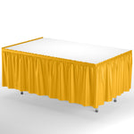 Yellow Plastic Table Skirt - 168 in. x 29 in.
