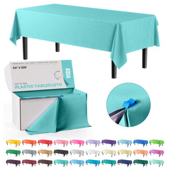 54 in. x 300 Ft. Cut To Size Table Roll  | Aqua | Case of 4