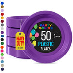 9 in. Purple Plastic Plates | 50 Count