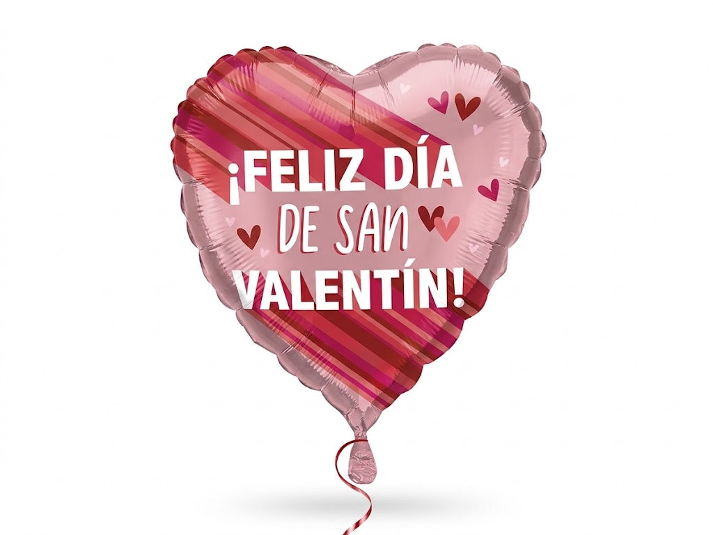 Feliz Día de San Valentín Jumbo Heart Foil Balloon | 28"