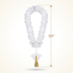 White Graduation Celebration Lei Necklace
