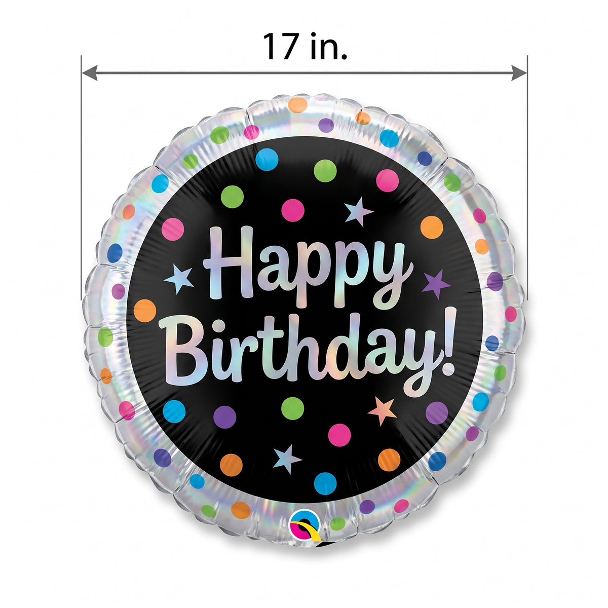 17" Polka Dot Foil Birthday Balloon