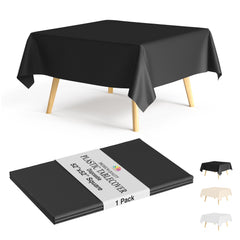 Premium Square Black Table Cover 52" x 52" | 1 Pack