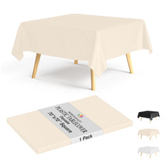 Premium Square Ivory Table Cover 70" x 70" | 1 Pack