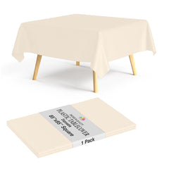 Premium Square Ivory Table Cover 85" x 85" | 1 Pack