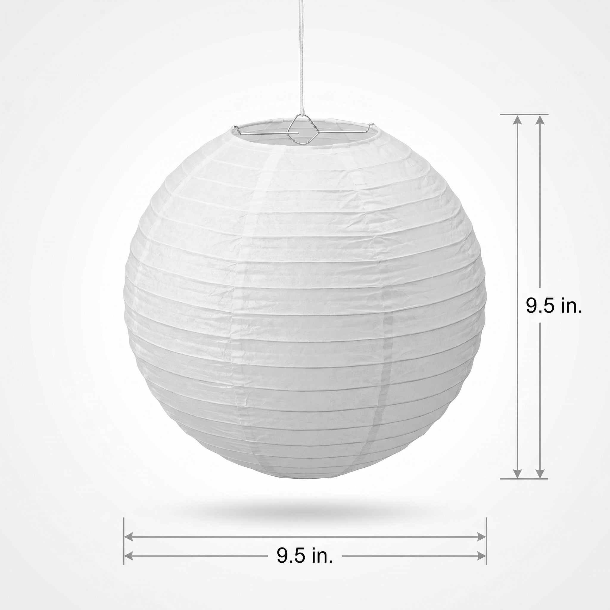 9.5" Frosty White Paper Lanterns - 3 Pack
