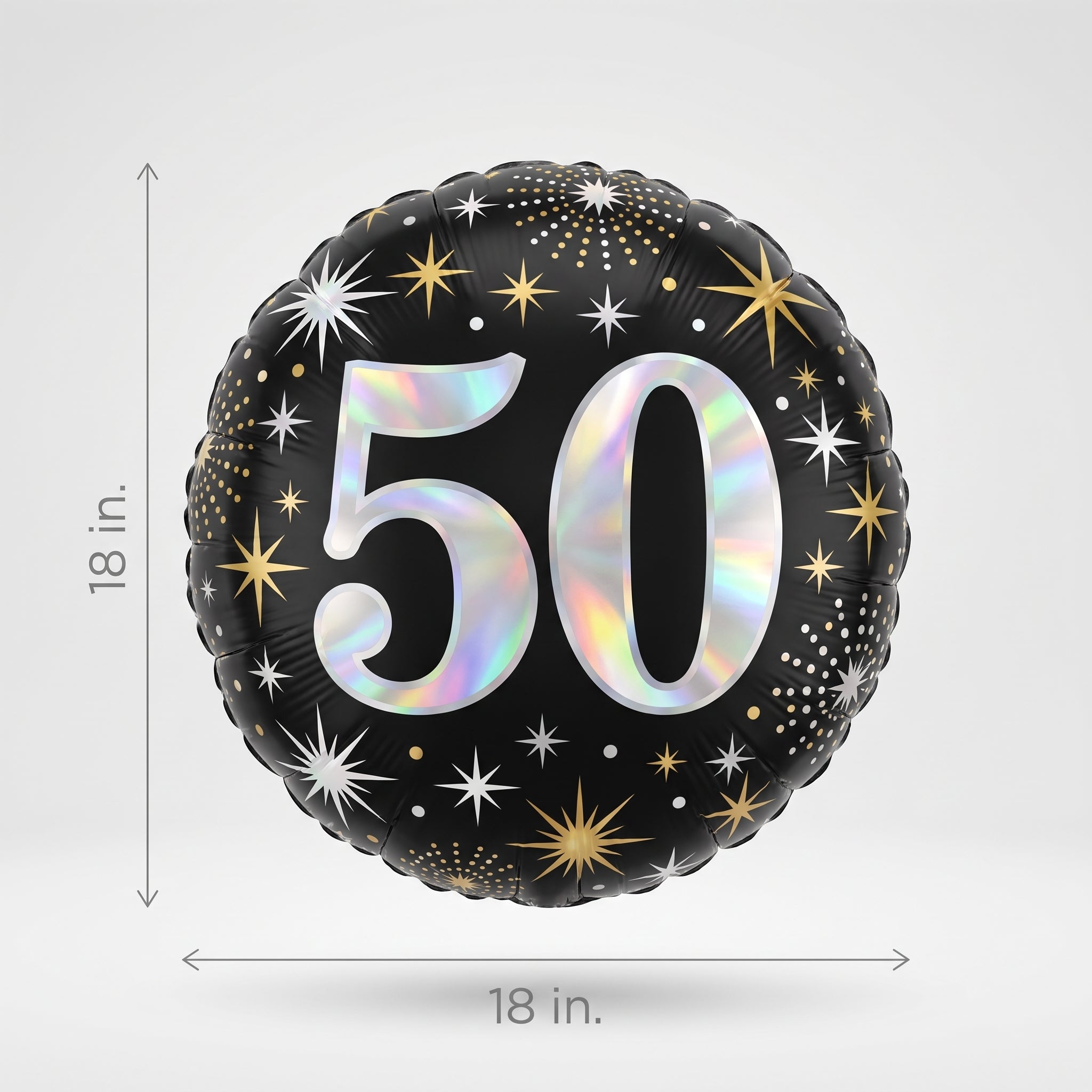 Sparkling Silver 50th Birthday Foil Balloon
