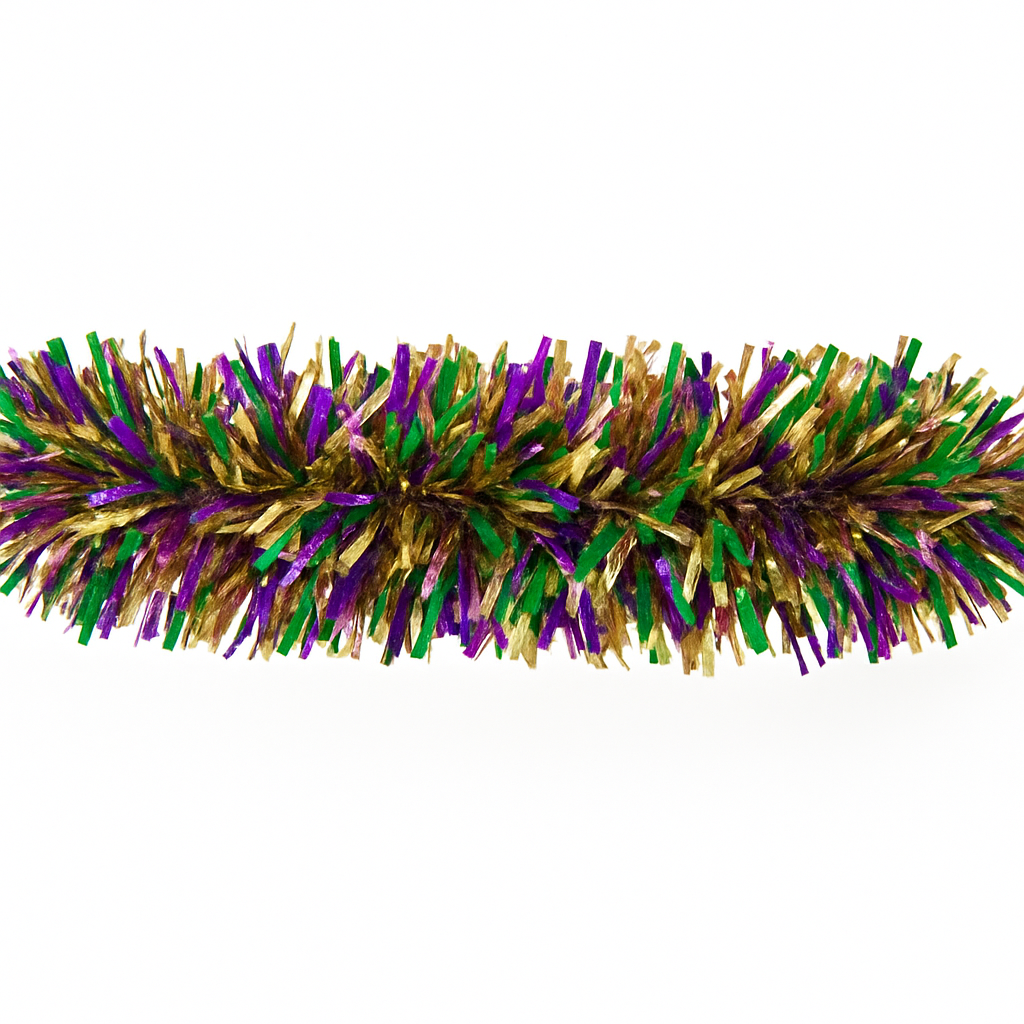Festive 9' Mardi Gras Tinsel Garland