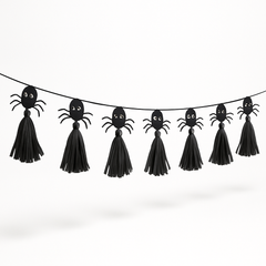 Friendly Spider Tassel Garland for Halloween Decor