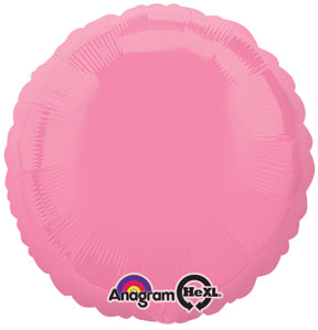 Bright Bubble Gum Pink Circle Foil Balloon | 18"