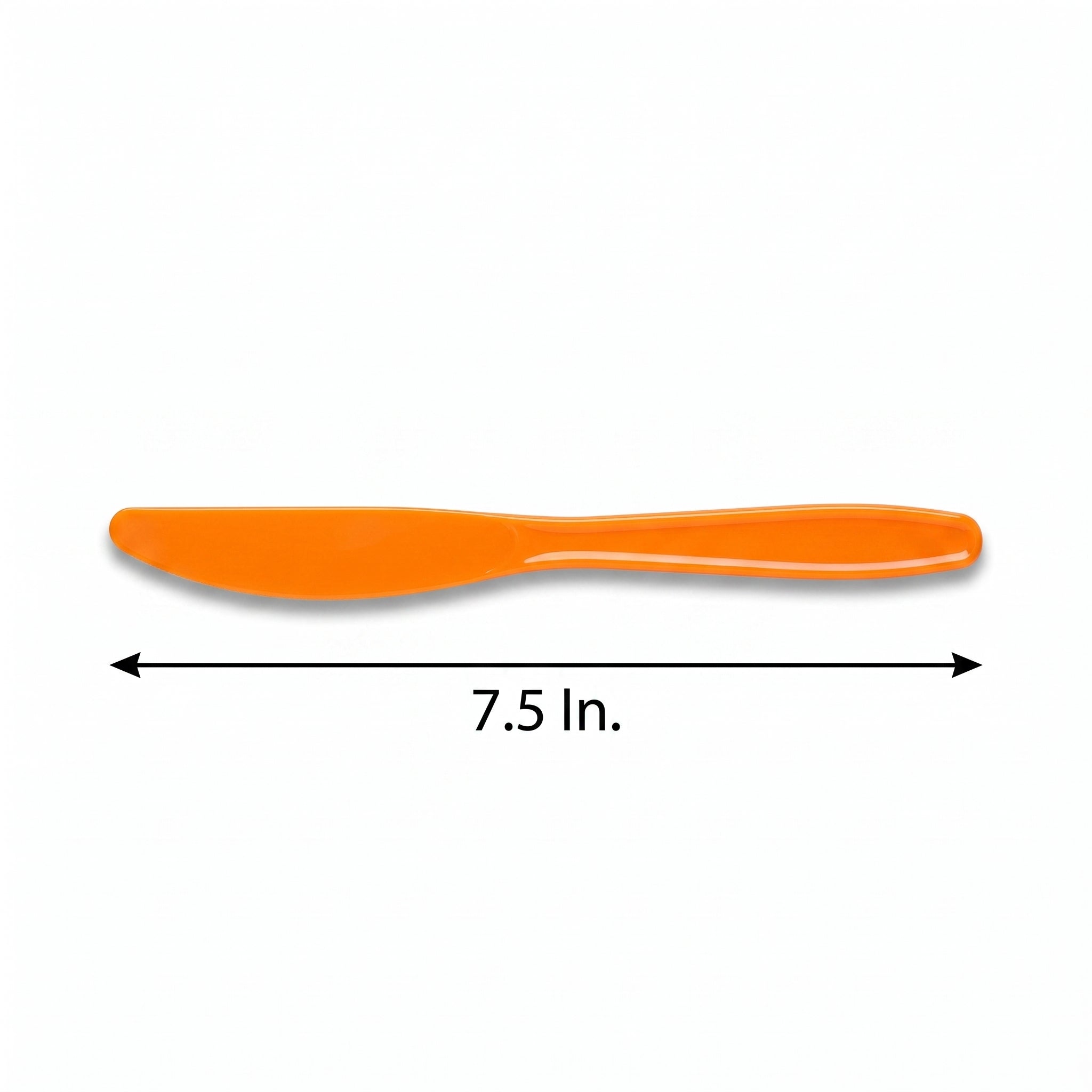 Orange Plastic Knives - Pack of 20 - 7.5 in.