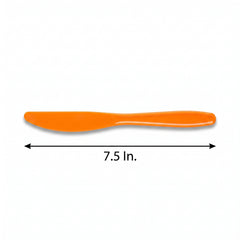 Orange Plastic Knives - Pack of 20 - 7.5 in.