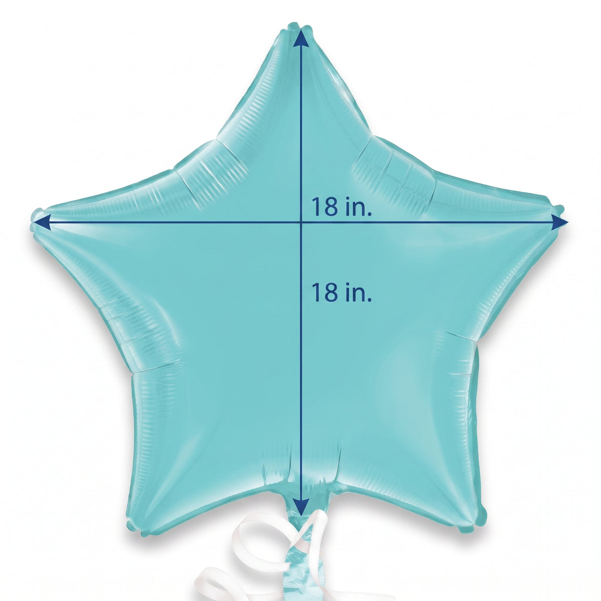 Caribbean Blue Star Foil Balloon