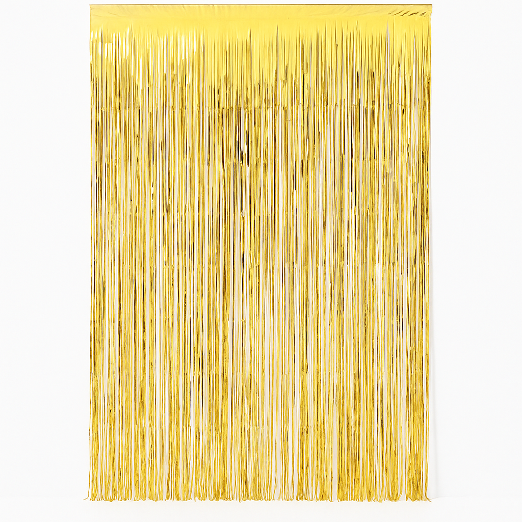 Gleaming Gold Metallic Door Curtain - 3' x 8'