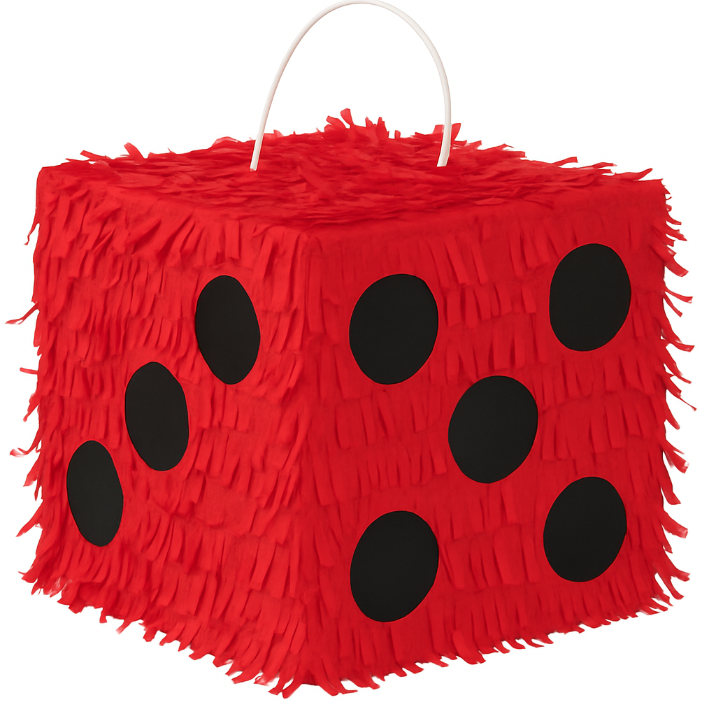 Mini Dice Piñata Decoration for Casino Party