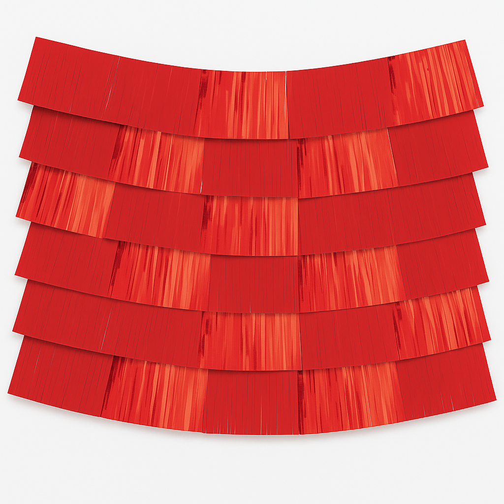 Vibrant Red Metallic Fringe Backdrop Decoration Kit