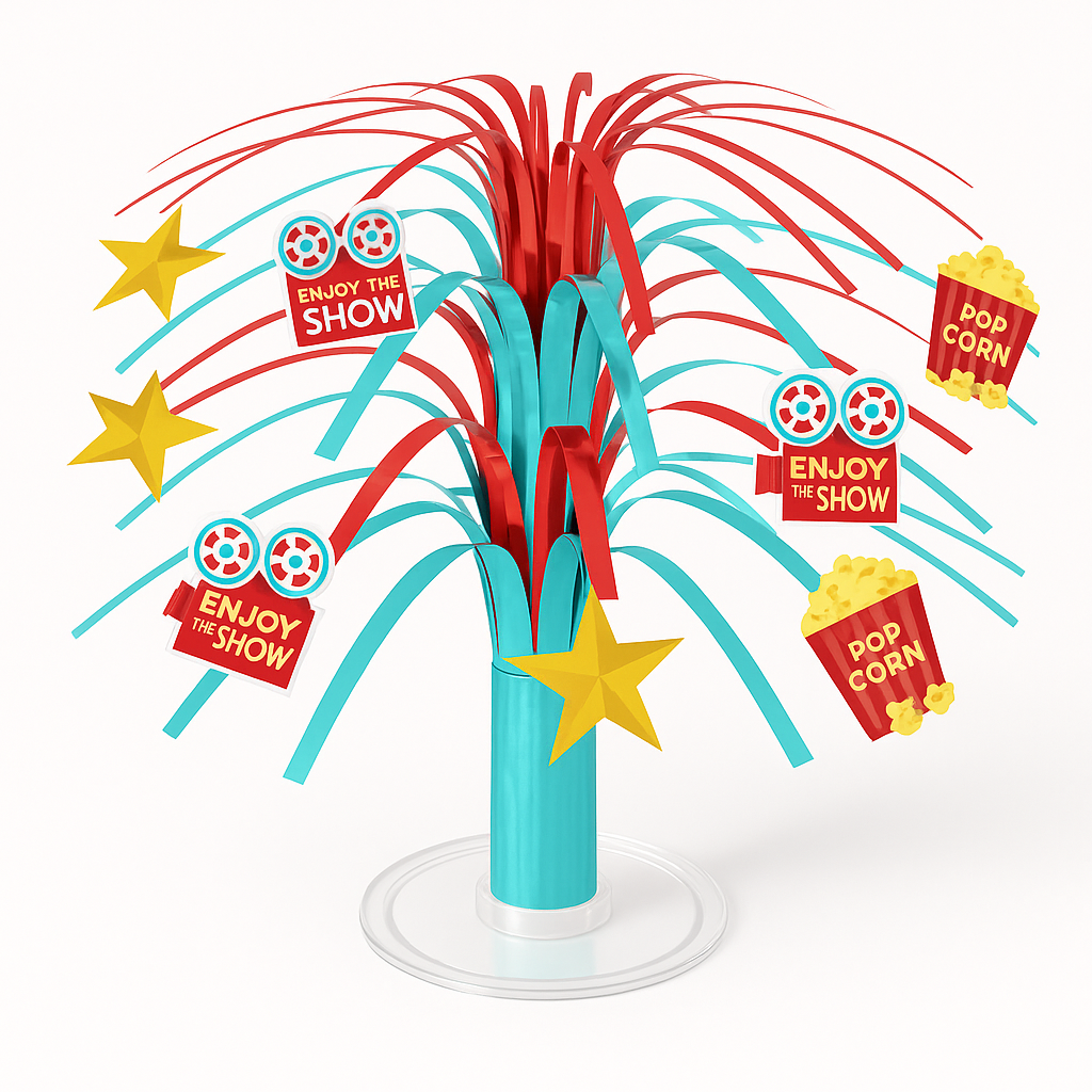 Movie Night Mini Cascade Centerpiece Decoration