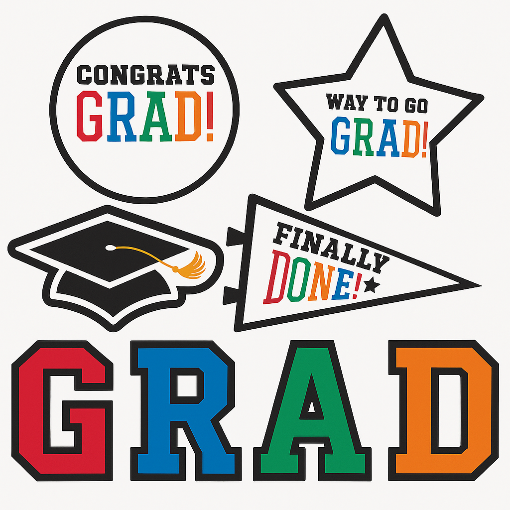 Graduation Celebration Multi-Colored Cutouts