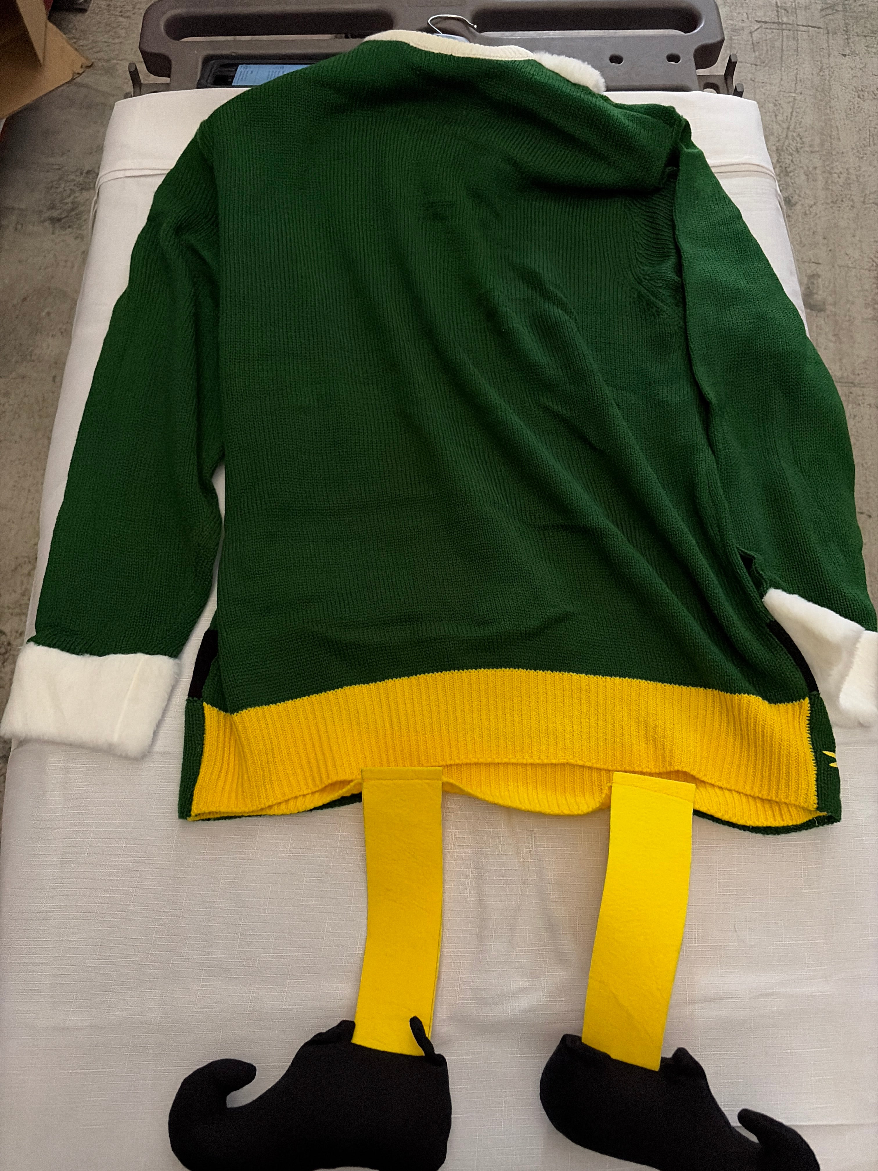 Adult Christmas Elf Movie Ugly Sweater & Hat Set - Adult L/XL
