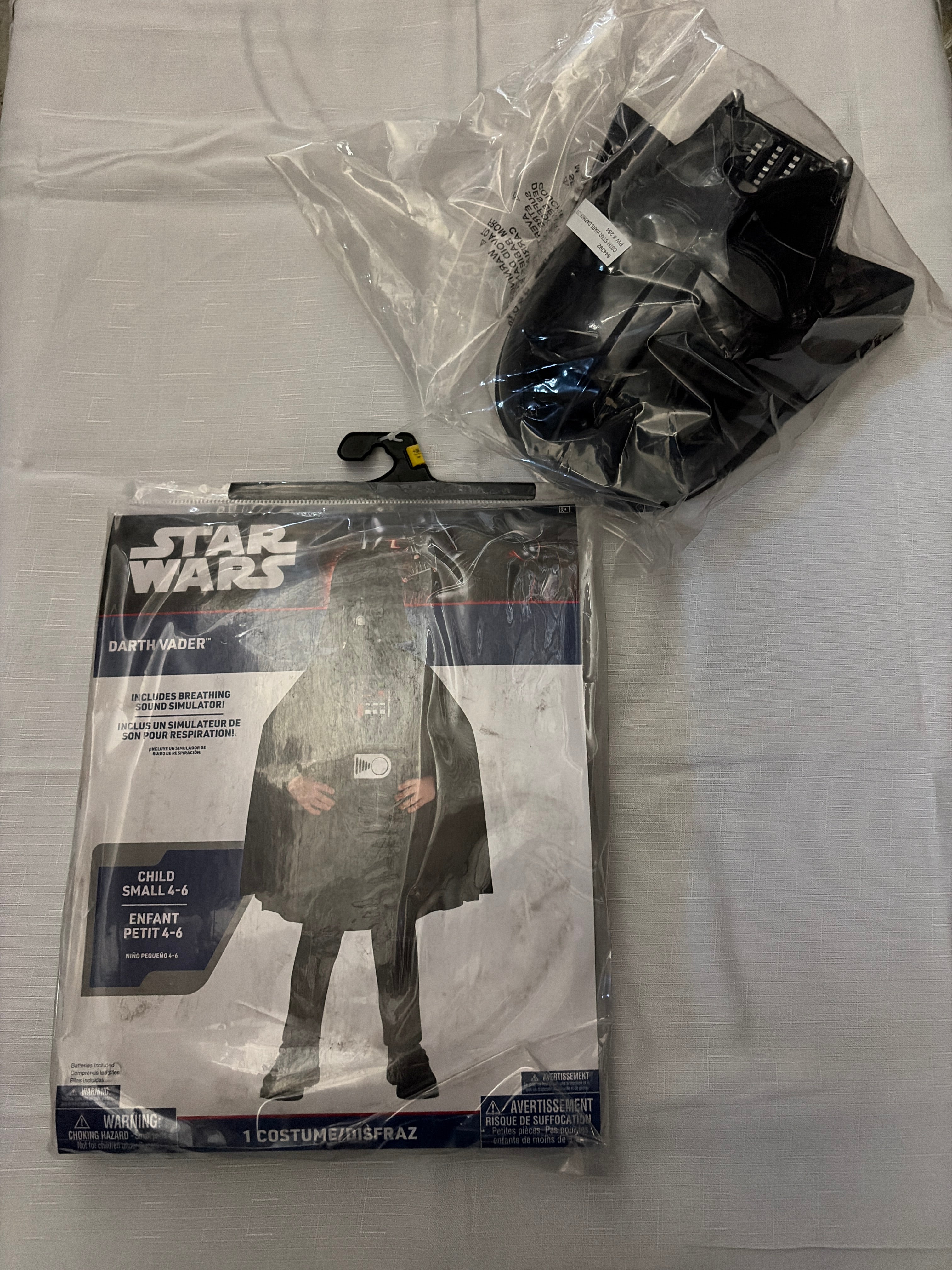 Kids' Star Wars Darth Vader Costume with Mask & Breathing Simulator - Child S (4-6)