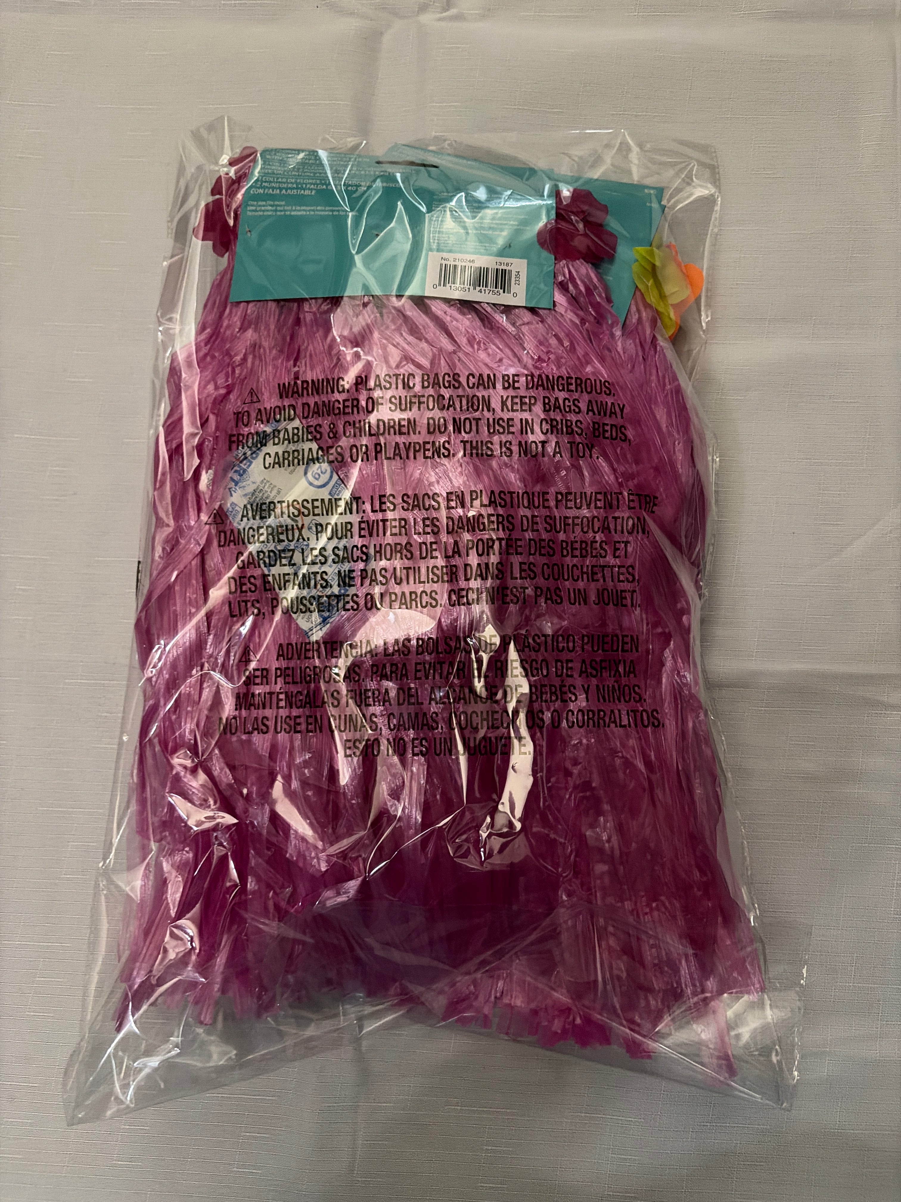 Child's Tropical Pink Hula Skirt Kit - 5 Piece Set - Child One Size
