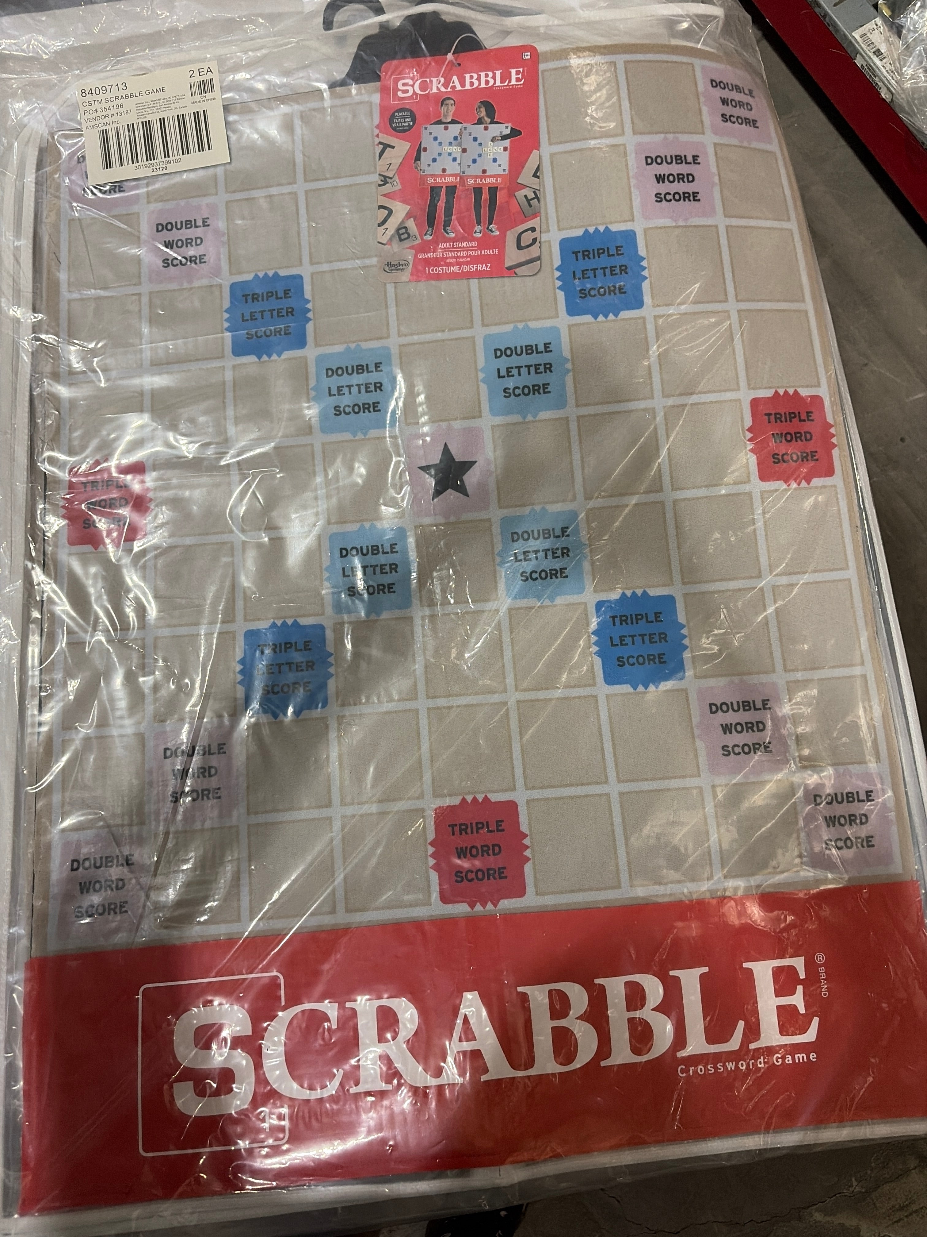Halloween Scrabble Gameboard Costume - Adult One Size