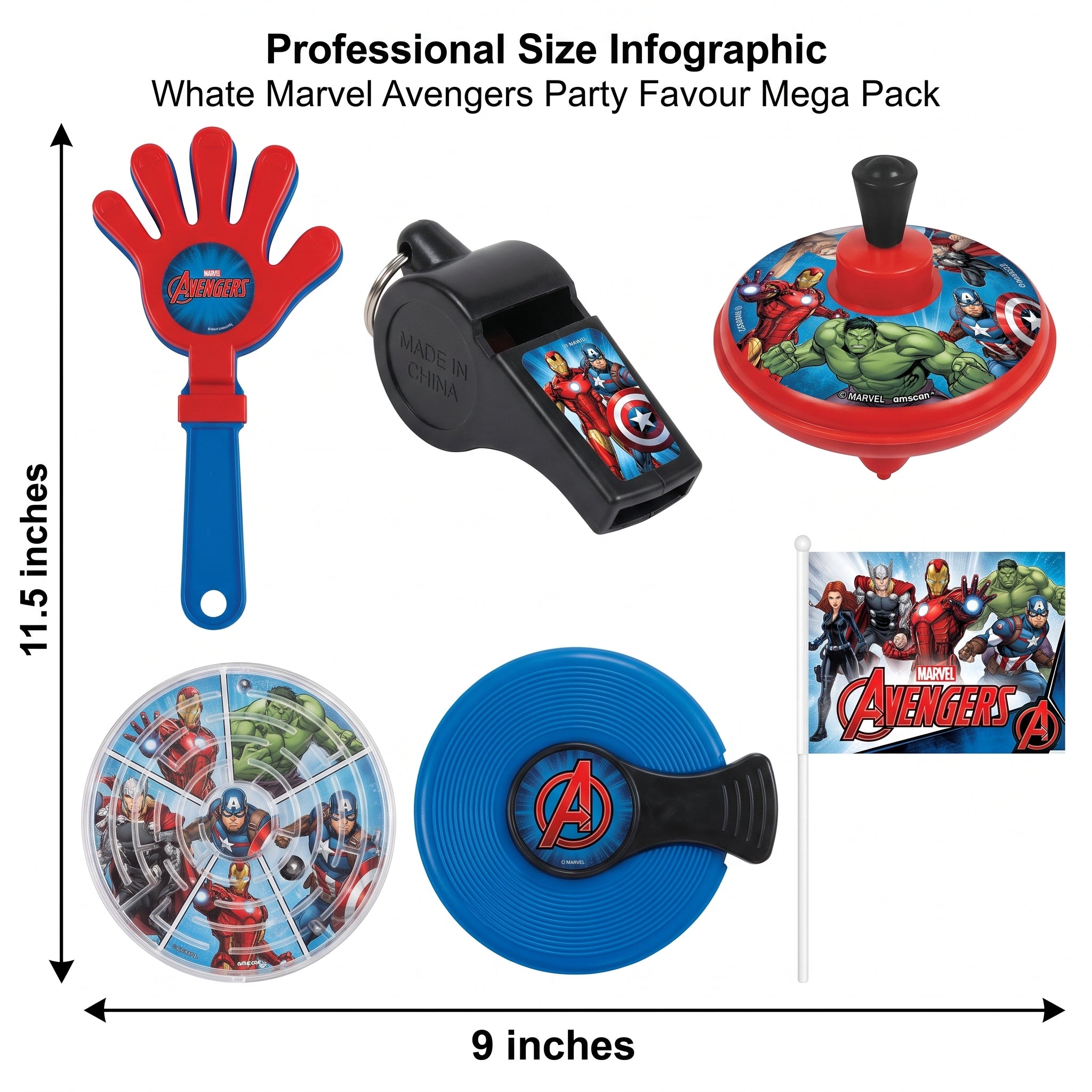 Marvel Avengers Party Favour Mega Pack - 48-Piece Set