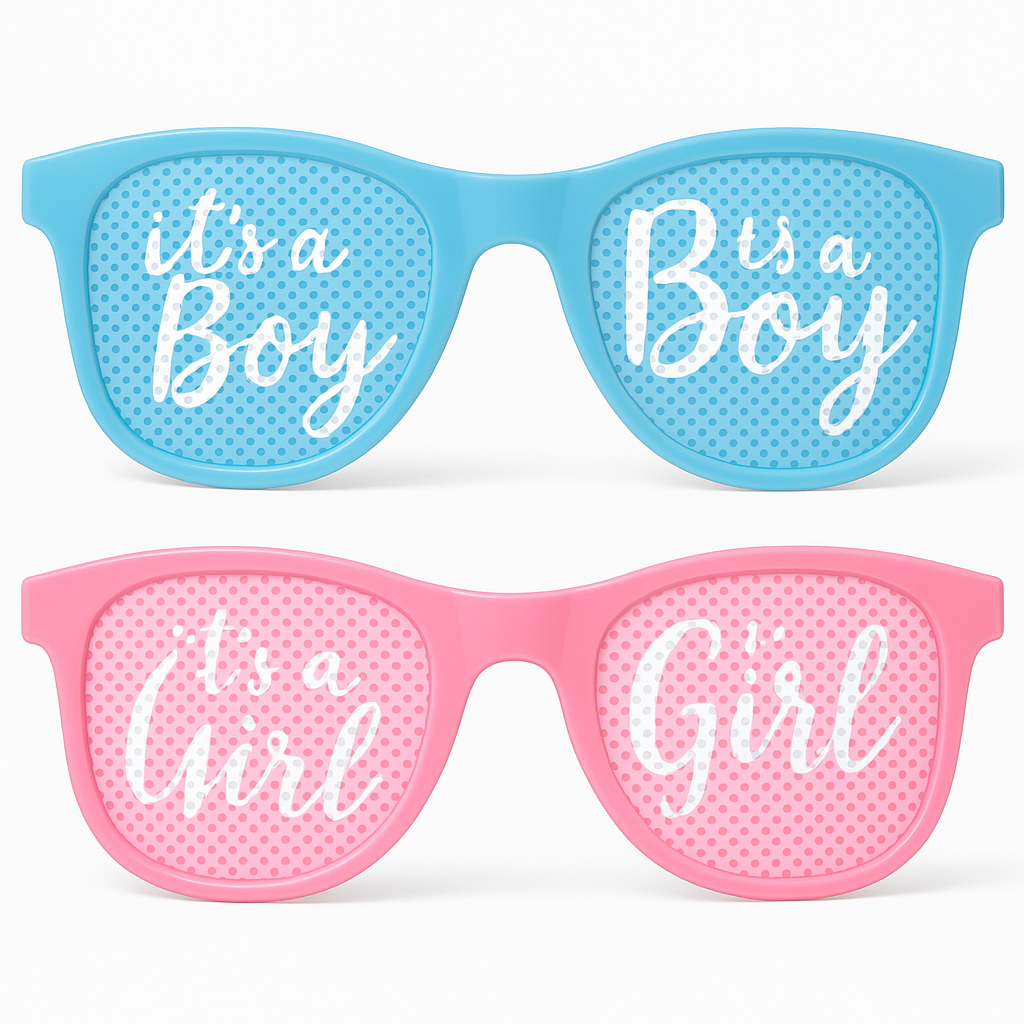Gender Reveal Sunglasses - "It's a Girl" & "It's a Boy" Shades, 10-Pack