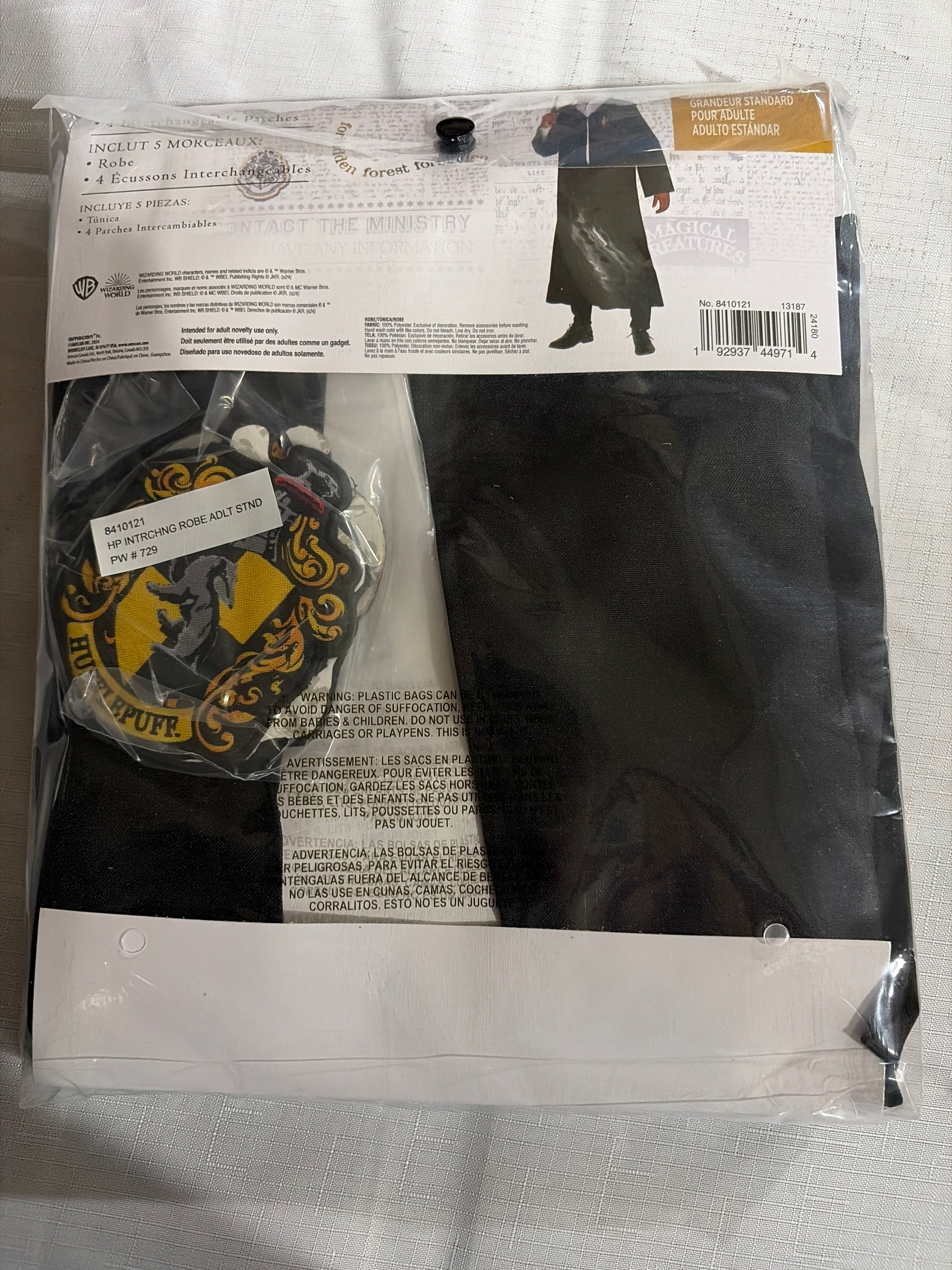 Adult Harry Potter Interchangeable Hogwarts Robe Costume - Adult One Size