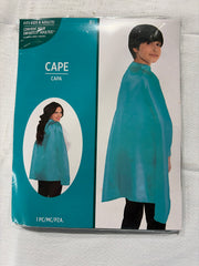 Turquoise Superhero Cape Costume Accessory for Kids and Adults - One Size