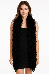 Elegant Black Feather Boa - 72" Costume Accessory