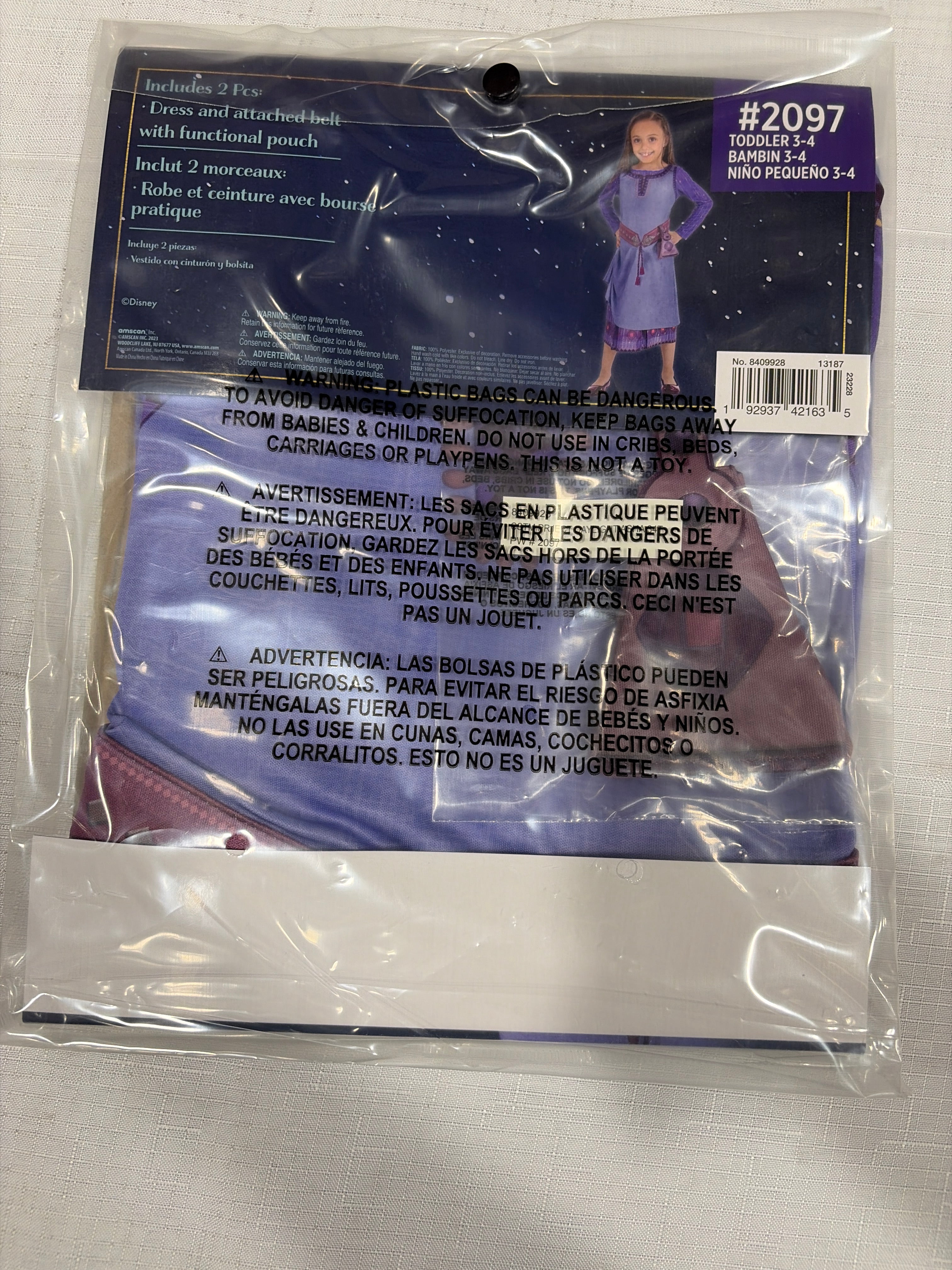Disney Project Daylight Asha Costume for Girls - Toddler (3-4)