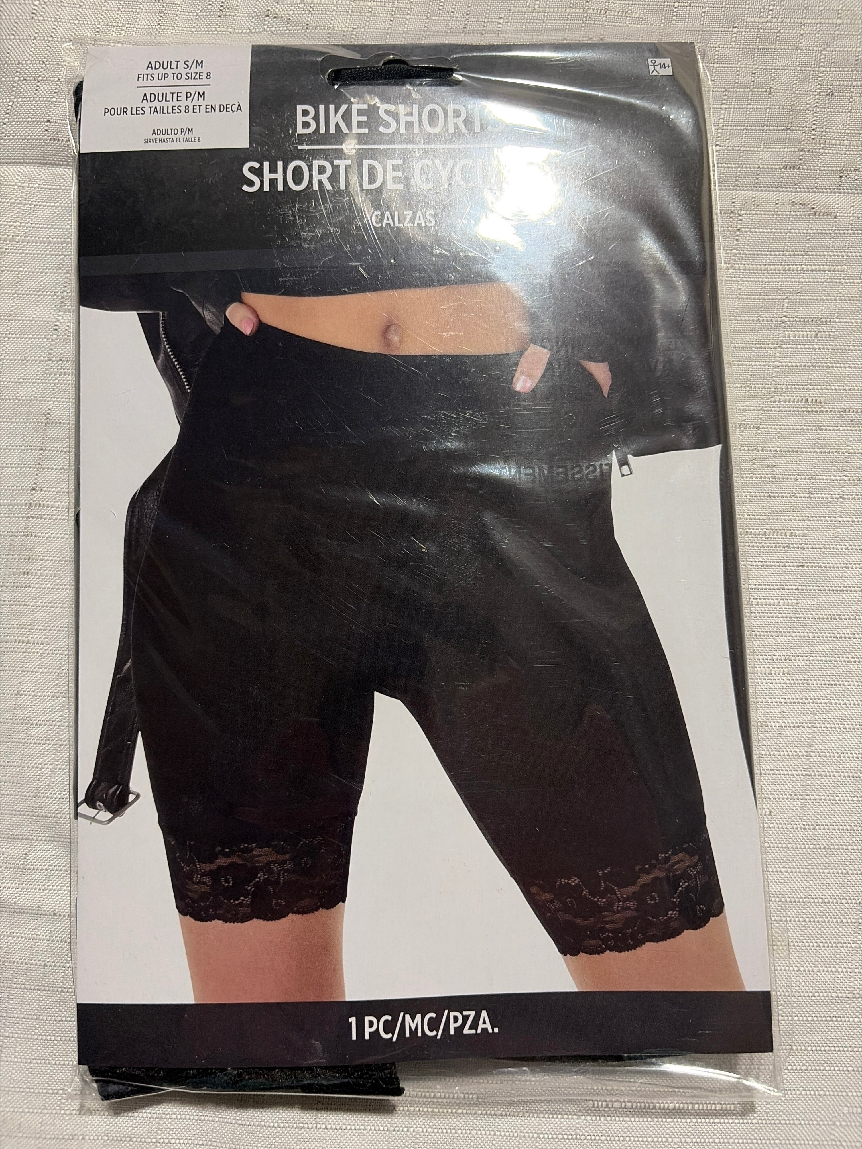 Halloween Lace-Trimmed Bike Shorts - Adult S/M