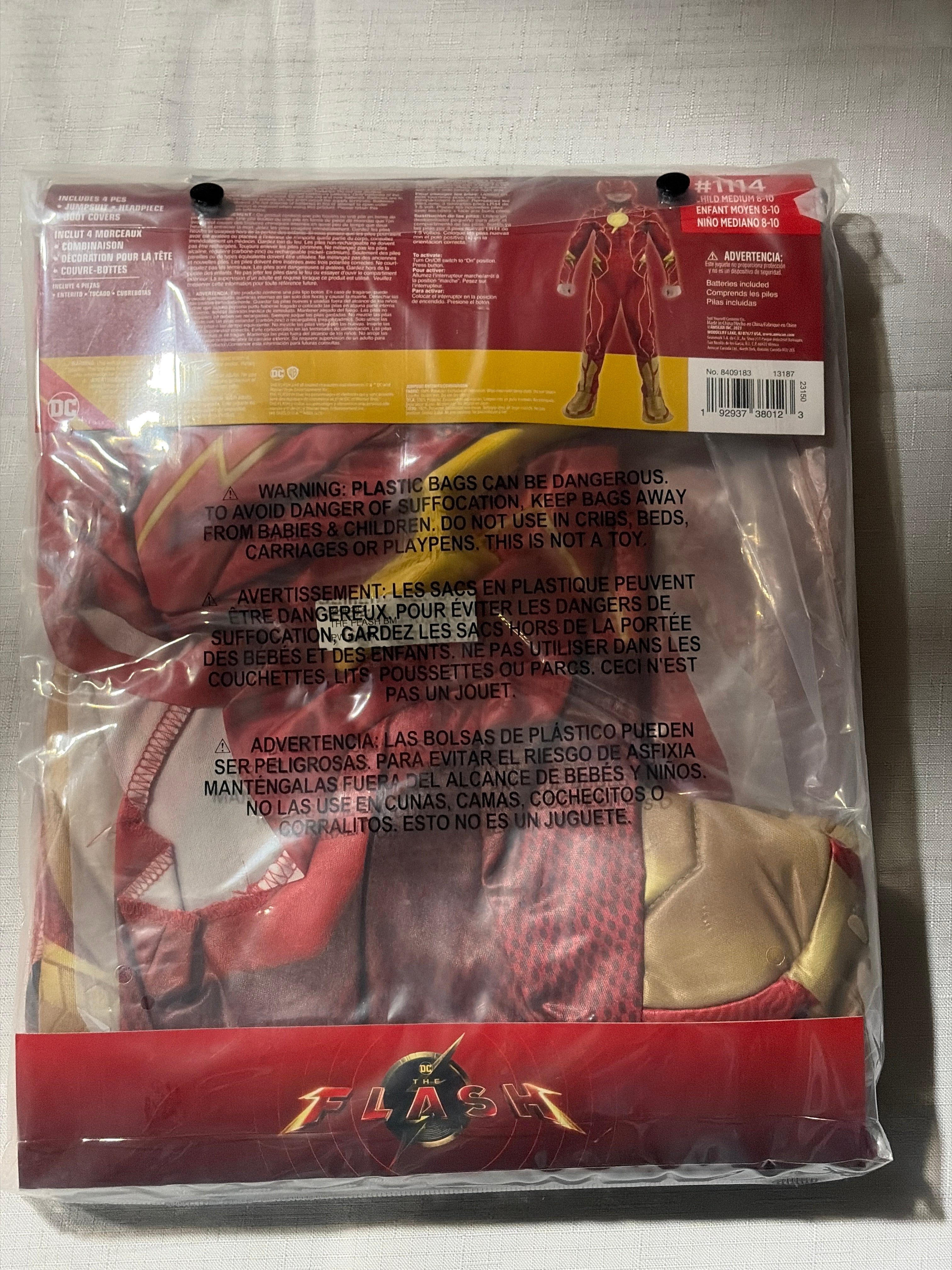 Kids' The Flash Movie Halloween Costume - Child M (8-10)