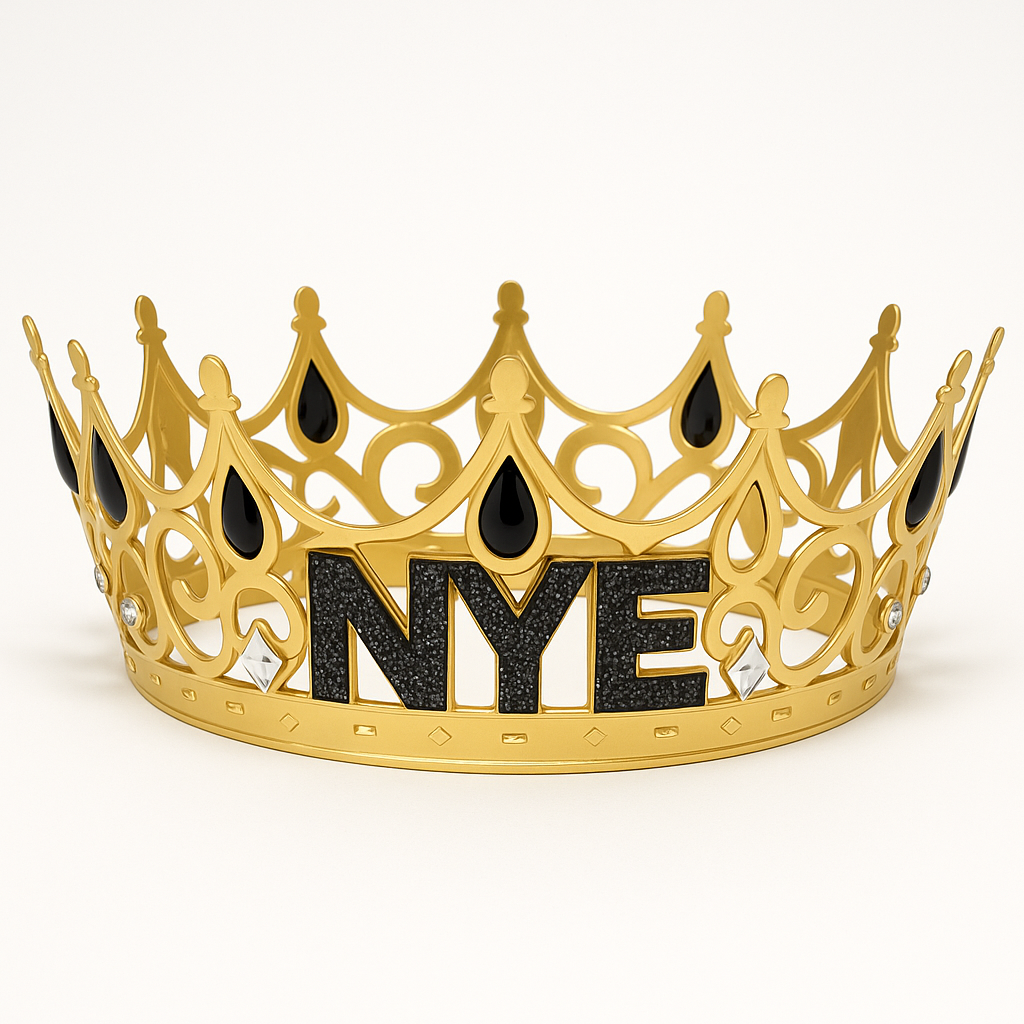 Sparkling New Year's Eve Jeweled Crown Tiara