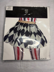 Vintage Circus Skirt & Tights Halloween Accessory Set - Adult 2XL (18-20)