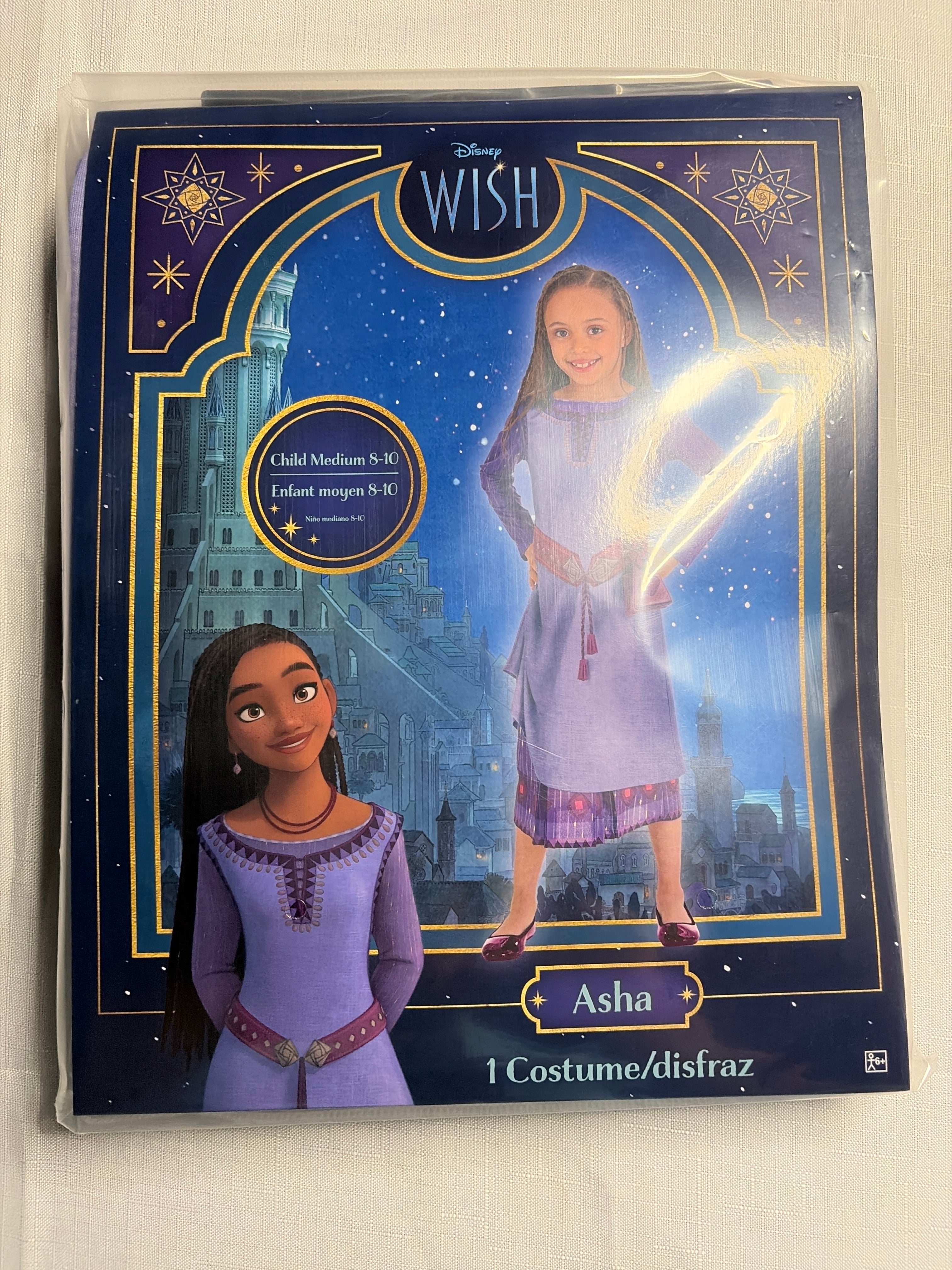 Disney Princess Asha Costume for Girls - Child M (8-10)