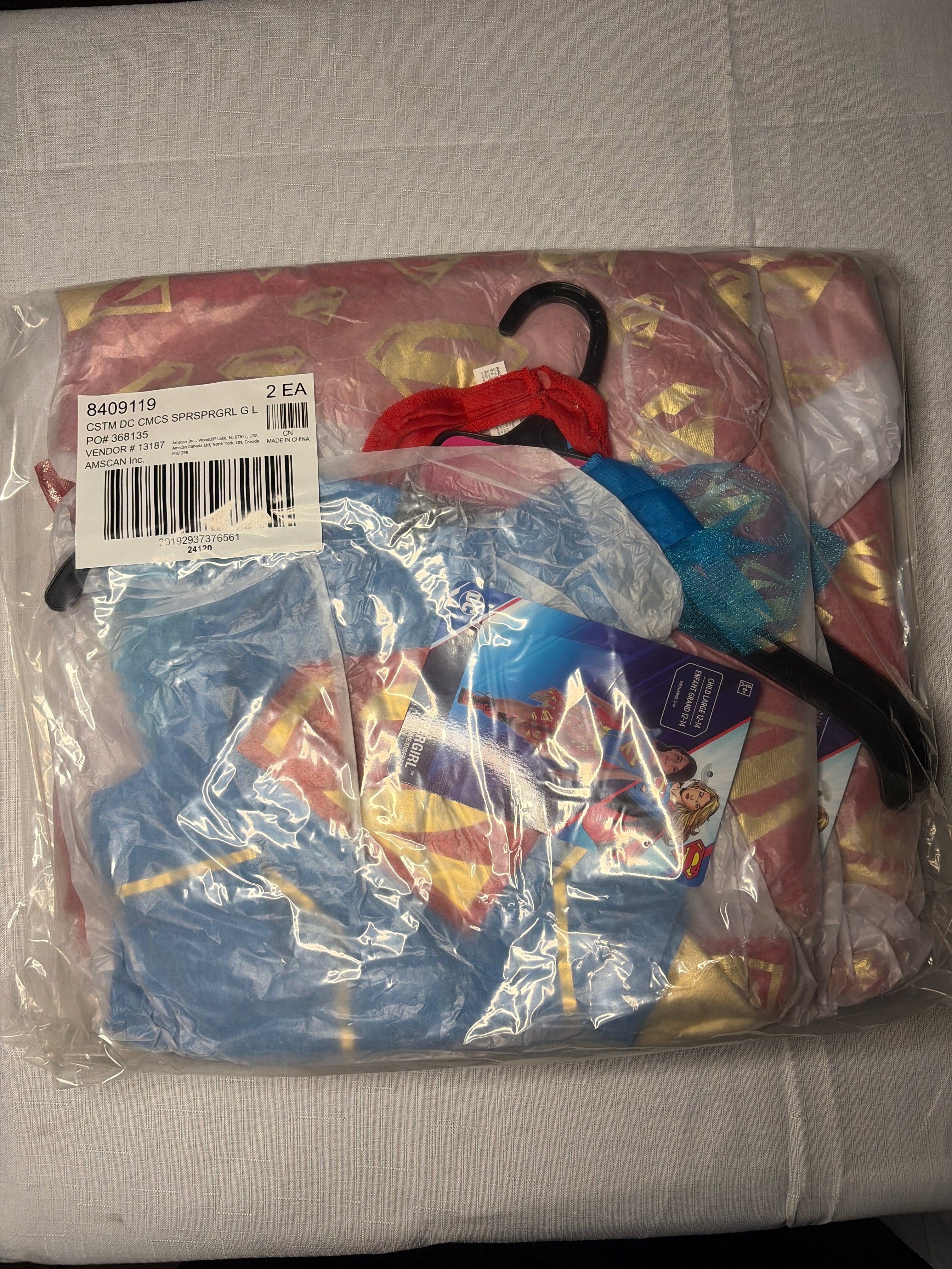Supergirl Costume Dress & Cape - Child L (12-14)