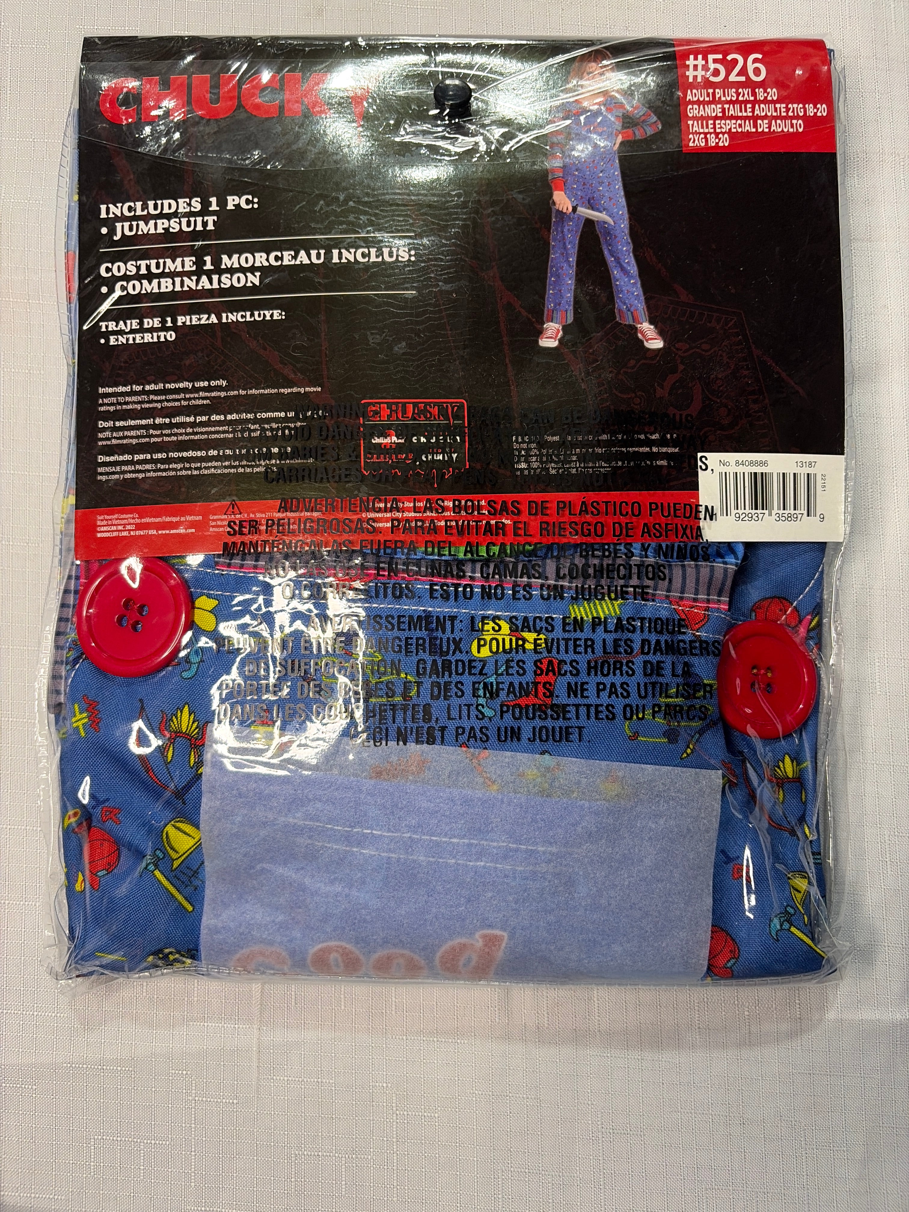 Women's Chucky Halloween Costume - Adult 2XL
