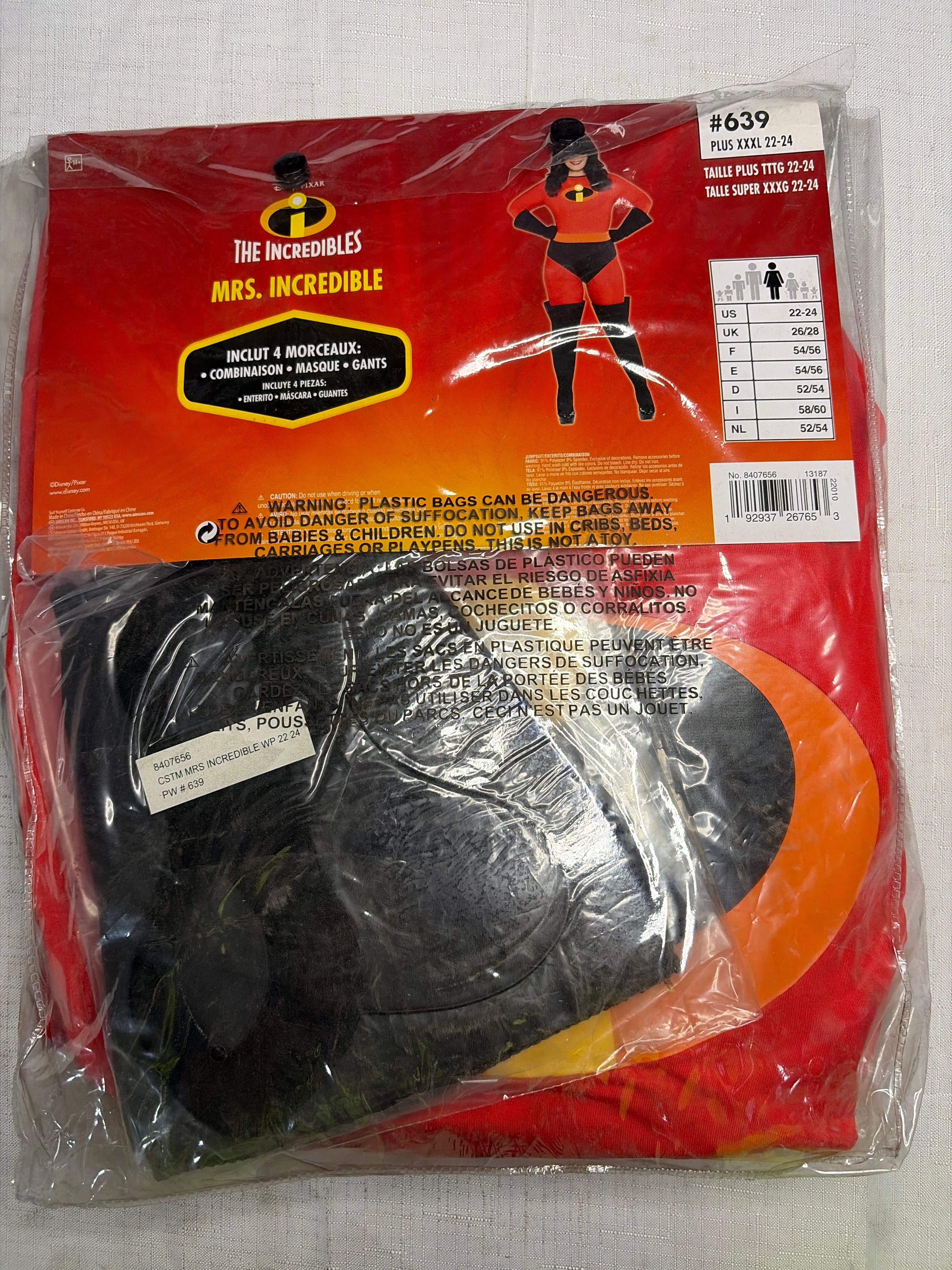 Plus Size Mrs. Incredible Halloween Costume for Adults - Adult 3XL (22-24)