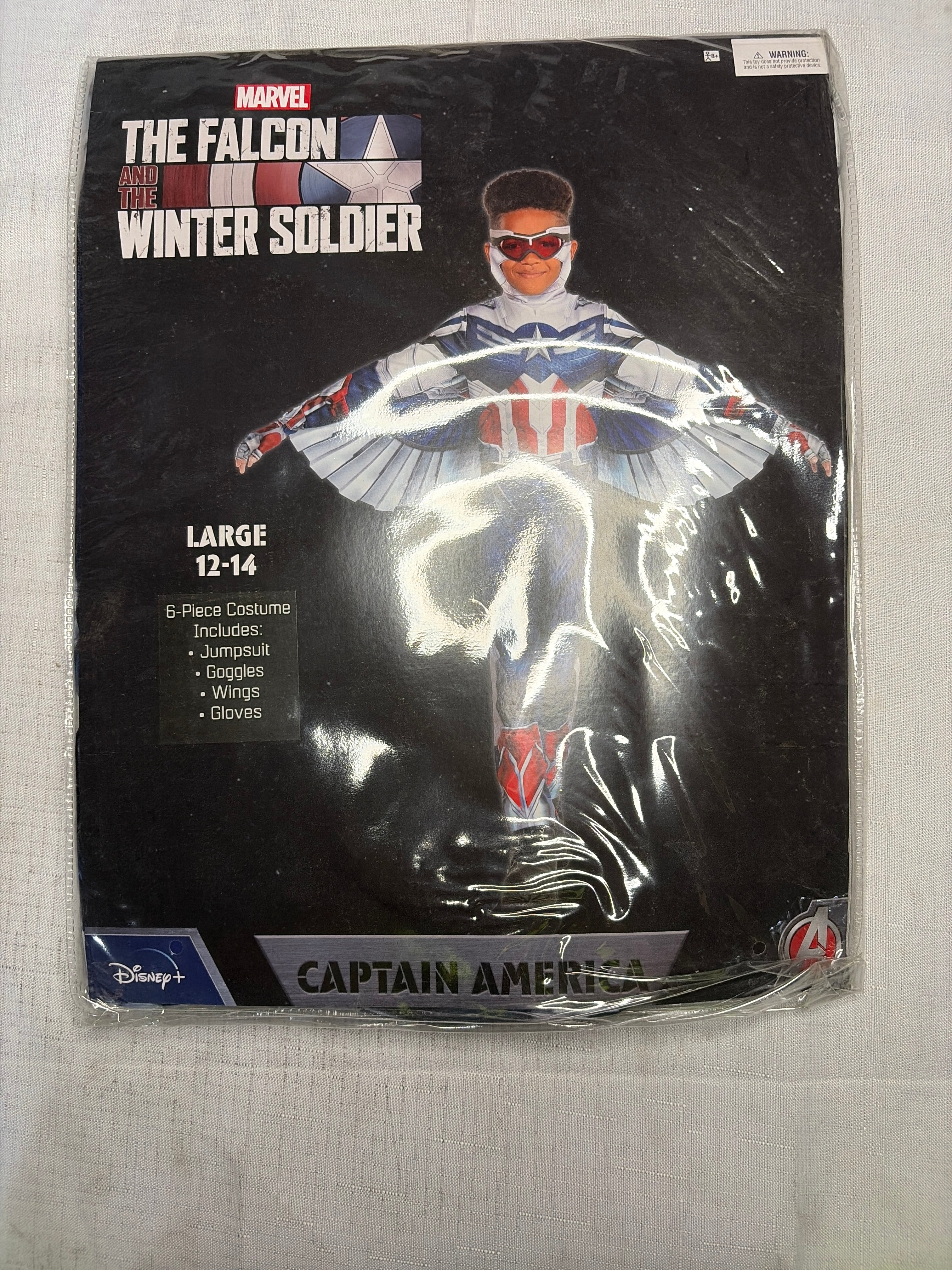 Marvel Falcon and Winter Soldier Sam Wilson Kids Costume with Wings & Mask - Child L (12-14)