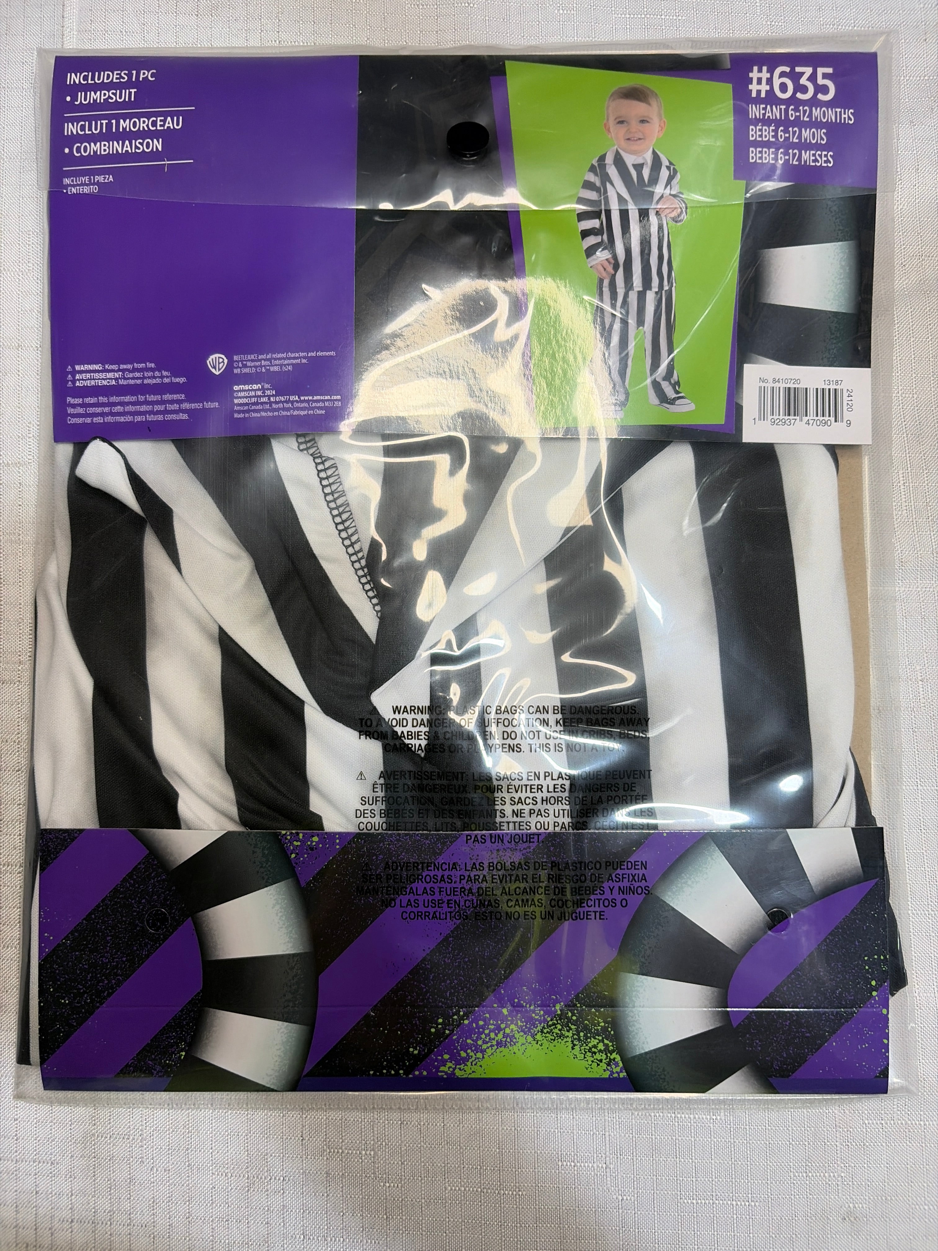 Infant Beetlejuice Halloween Costume - Infant (6-12 Months)